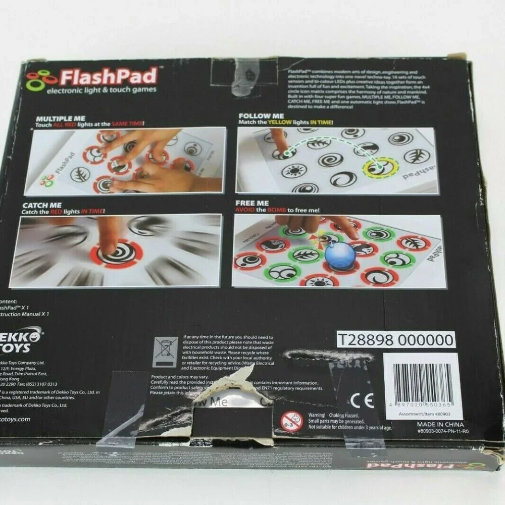 FlashPad Electronic Light Game & 4 Game Modes Touch N Go Dekko Toys Interactive